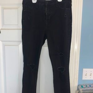 Old Navy Super Skinny High Waisted Ripped Jeans